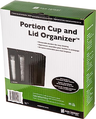 San Jamar (SAO7G) - PCL2 2 Portion/Sauce Cup Lid Organizer, Black