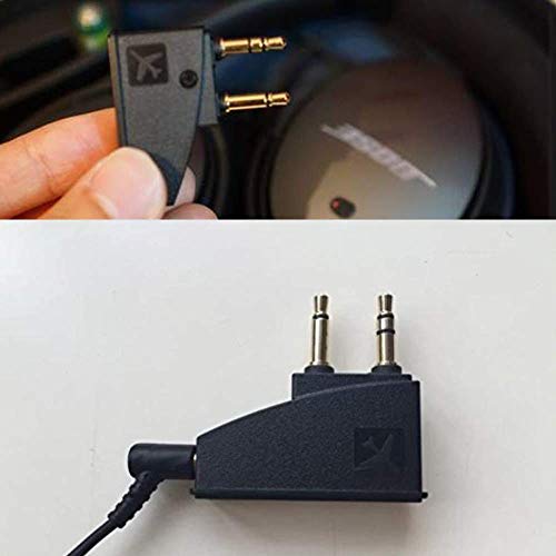 QC45 Airline Airplane Flight Adapter Aviation Plugs to 3.5mm Jack Compatible with Bose 700 QuietComfort45 QC15 QC20 QC25 QC35 QC35II AE2 AE2I OE2 Soundtrue Soundlink SoundlinkII Headphones(Black)