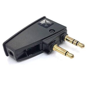 QC45 Airline Airplane Flight Adapter Aviation Plugs to 3.5mm Jack Compatible with Bose 700 QuietComfort45 QC15 QC20 QC25 QC35 QC35II AE2 AE2I OE2 Soundtrue Soundlink SoundlinkII Headphones(Black)