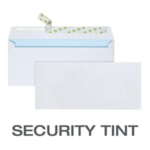 Quality Park #10 Security Envelopes, No Window, Redi-Strip Self Seal Envelopes, 4-1/8 x 9-1/2 Inches, White, 24 LB Paper, Box of 100 (QUA69117)