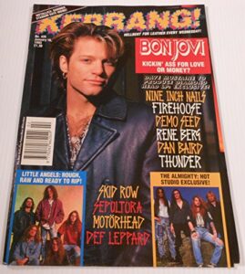 kerrang! magazine(uk publication) issue 426 january 16,1993 (bon jovi on cover)[single issue magazine]wear on cover, corners and spine