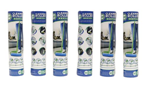 Leo Cleaning Lint Roller Refill (6 Packs 300 Sheets) for Pet's Hairs Lint Remover & Household Cleaning Great for Dog and Cat Hair Suitable for Most Large Lint Rollers, mega Rollers, 10in Wide Rollers