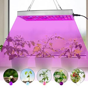 Juhefa LED Grow Lights, Full Spectrum Grow Lamp with IR & UV LED Plant Lights for Indoor Plants,Micro Greens,Clones,Succulents,Seedlings,Panel Size 12x4.7 inch