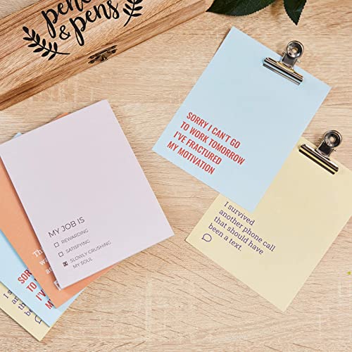 Juvale 8 Pack Funny Notepads with Sarcastic Sayings, Demotivational Notebooks for The Office, Coworkers, Employee, Colleagues, Adults, 4 Sarcastic Designs (4.25 x 5.5 Inches)
