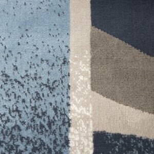 Home Dynamix Lyndhurst Rotana Modern Area Rug, Contemporary Blue/Gray/Ivory 5'2"x7'4"