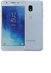 samsung galaxy j3 2018 (16gb) j337a - 5.0" hd display, android 8.0, 4g lte at&t unlocked gsm smartphone (silver)