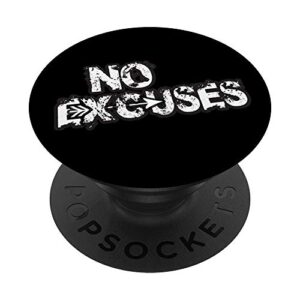 cross country runner no excuses, black popsockets popgrip: swappable grip for phones & tablets