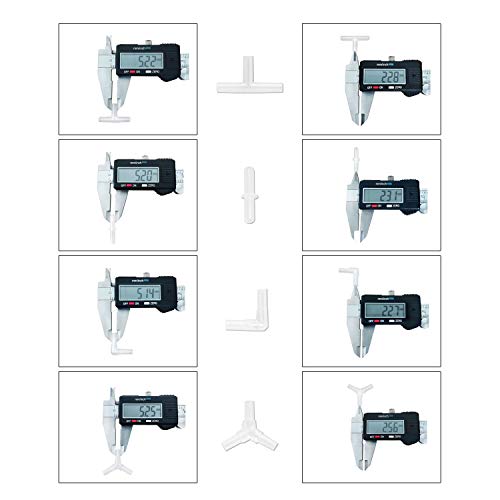 BornFeel Aquarium Airline Tubing Connectors I T L Y 40pcs Fish Tank Air Tube Adapters for 3/16 '' Air Line Hose