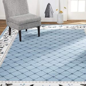 home dynamix 7015-327 lyndhurst sheraton area rug, rectangle, light blue