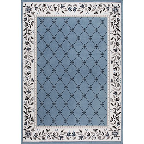 Home Dynamix 7015-327 Lyndhurst Sheraton Area Rug, rectangle, Light Blue