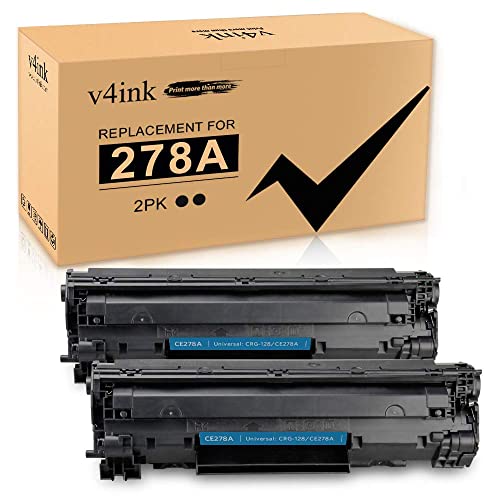 v4ink Compatible CE278A Toner Cartridge Replacement for HP 78A CE278A (Black 2 Packs) for use in HP Laserjet Pro M1536dnf MFP P1606dn P1600 P1566 P1560 Series Printer