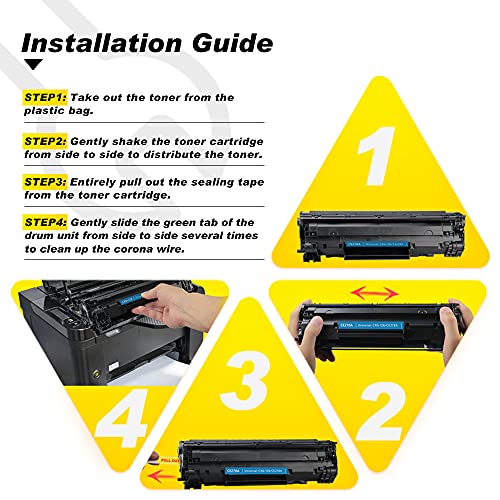 v4ink Compatible CE278A Toner Cartridge Replacement for HP 78A CE278A (Black 2 Packs) for use in HP Laserjet Pro M1536dnf MFP P1606dn P1600 P1566 P1560 Series Printer