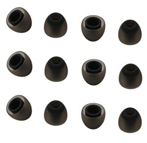 rayker replacement ear tips for jay bird bluebuds x x2 x3 ear adapter, noise isolation comfort silicone tips in ear canal, small size included, 6 pairs, jay bird x3 tips (s/black4.5mm)