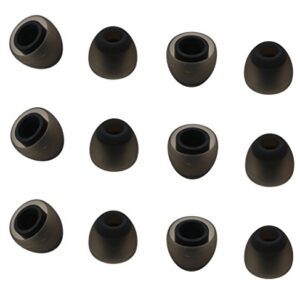 Rayker Replacement Ear Tips for Jay Bird Bluebuds X X2 X3 Ear Adapter, Noise Isolation Comfort Silicone Tips in Ear Canal, Small Size Included, 6 Pairs, Jay Bird X3 Tips (S/Black4.5mm)