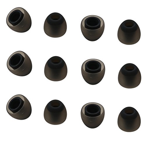 Rayker Replacement Ear Tips for Jay Bird Bluebuds X X2 X3 Ear Adapter, Noise Isolation Comfort Silicone Tips in Ear Canal, Small Size Included, 6 Pairs, Jay Bird X3 Tips (S/Black4.5mm)