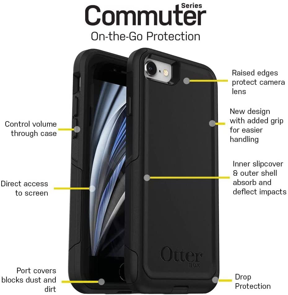 OtterBox Commuter Series Case for iPhone SE 3rd Gen (2022), iPhone SE 2nd Gen (2020), iPhone 8/7 (NOT Plus) Non-Retail Packaging - Ocean