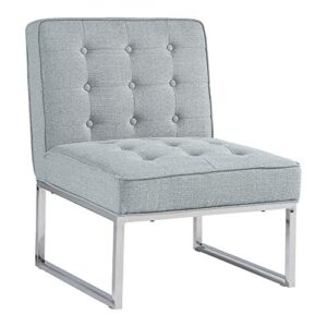 signature design by ashley cimarosse contemporary tufted accent chair, gray
