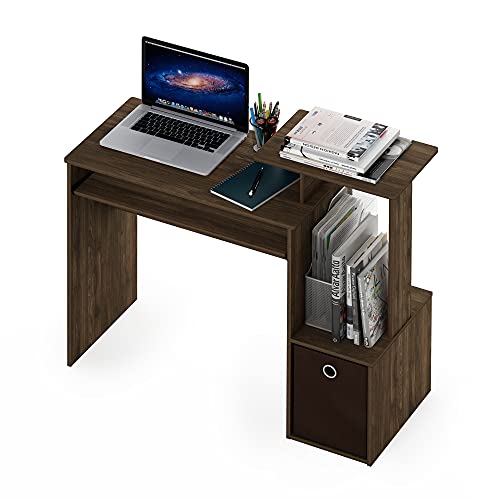 Furinno Econ Multipurpose Home Office Computer Writing Desk, Columbia Walnut/Dark Brown