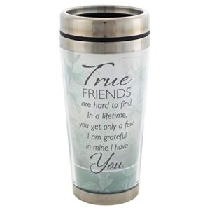 elanze designs true friends are hard to find 16 oz stainless steel travel mug with lid