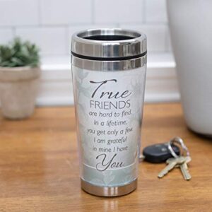 Elanze Designs True Friends Are Hard to Find 16 Oz Stainless Steel Travel Mug with Lid