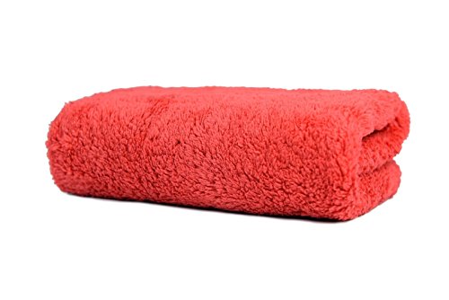 bbnmore Premium Microfiber Towels, Car Drying Wash Detailing Buffing Waxing Polishing Towel with Plush Edgeless Microfiber Cloth, 450 GSM 16x16 inch Pack of 6 (red)