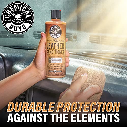 Chemical Guys HOL303 Leather Cleaner and Conditioner Detailing Kit, for Interiors, Leather, Apparel, Furniture, Boots, and More (Works on Natural, Synthetic, Pleather, Faux Leather and More), 9 Items