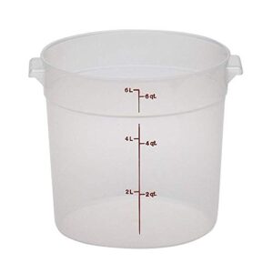 cambro rfs6pp190 6 qt round container wirh rfsc6pp190 translucent lid