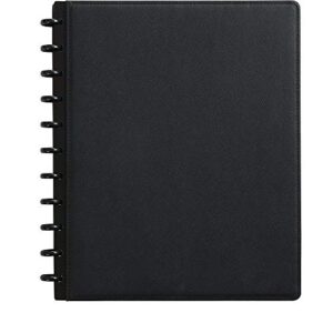 staples 2724780 arc customizable notebook system 8-1/2-inch x 11-inch black saffiano each