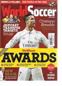 world soccer global football magazine, world soccer awards winter, 2016
