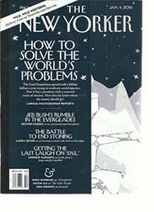 the new yorker, january, 04th 2016 (how to solve the world's problem)