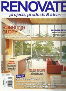 renovate, projects, products & ideas vol. 8 no.1 (how to create a green home