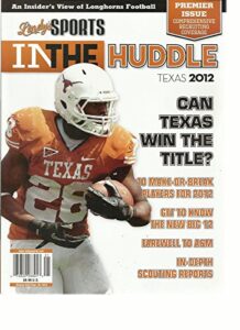 lindy's sports in the huddle texas 2012, premier issue (can texas win the title
