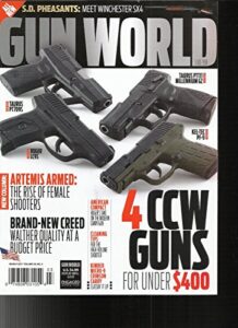 gun world magazine, 4 ccw guns for under $ 400 march, 2017 vol. 58 no. 3