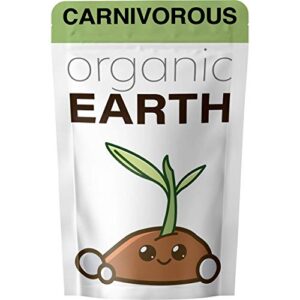 organic earth carnivorous plant soil mix 1 qt - plant food peat moss & perlite for carnivorous plants - terrarium soil, pitcher plant soil, venus fly trap soil