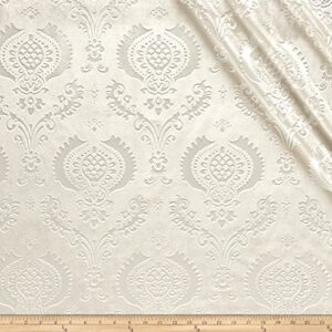 damask embossed velvet ivory, fabric by the yard