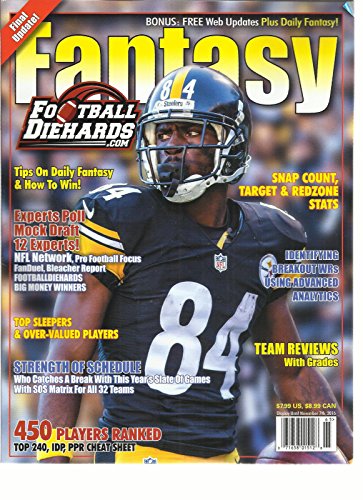 2016 FANTASY FOOTBALL DIEHARDS, 16th ANNIVERSARY ISSUE, 2016 (450 PLAYERS RANKED