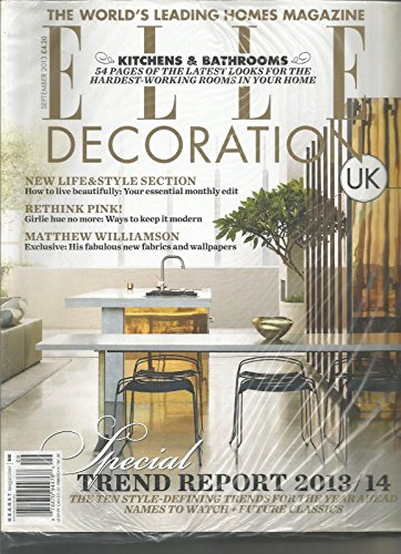 ELLE DECORATION UK, SEPTEMBER 2013, NO. 253 TREND REPORT 2013/14