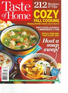 taste of home, 212 recipes & tips cozy fall cooking. sep/oct 2014