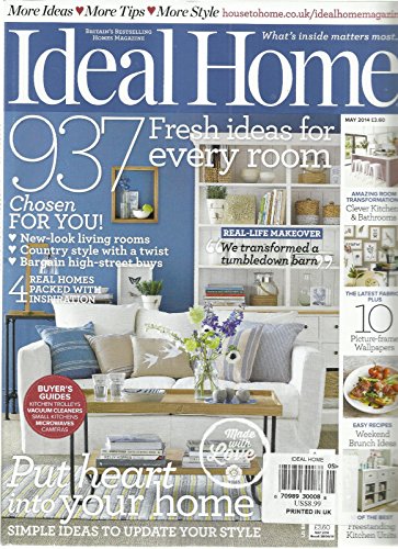 IDEAL HOME, MAY, 2014 (937 FRESH IDEAS FOR EVERY ROOM * PUT HEART INTO YOUR HO