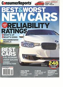 consumer reports, best & worst new cars, 2013 (just in reliability ratings)