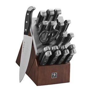 henckels statement razor-sharp 20-piece white handle knife set, chef knife, bread knife, german engineered knife informed by over 100 years of mastery