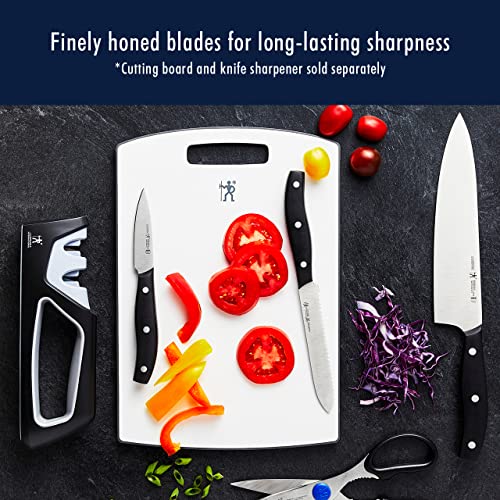 HENCKELS Definition 7-Piece Self-Sharpening Razor-Sharp Knife Block Set for Paring, Santoku, Utility, Chefs, Carving, Kitchen Shears, German Engineered Informed by 100+ Years of Mastery, Black
