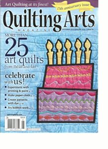 quilting arts magazine, december/january, 2016 (more than 25 art quilts)