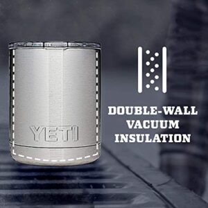 YETI Rambler 10 oz Lowball, Vacuum Insulated, Stainless Steel with Standard Lid, Navy