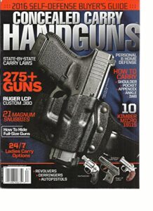concealed carry handguns, issue, 2016 275 + guns self-defense buyer's guide
