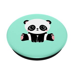 Cute Kawaii Baby Panda Pop Socket Mint Green Animal Lover PopSockets PopGrip: Swappable Grip for Phones & Tablets