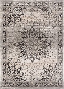 well woven amba sultana traditional distressed oriental grey area rug 7'10" x 9'10"