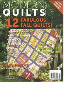 modern quilts unlimited, 12 fabulous fall quilts ! fall, 2014 (cozy autumn fabri