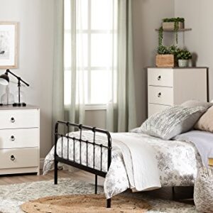 South Shore Plenny 6-Drawer Double Dresser White Wash and Weathered Oak