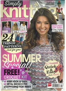 simply knitting, august, 2013 issue # 110(the uk's no.1 knitting magazine)